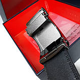 Чоловічий ремінь шкіряний чорний під штани джинси, фото 4