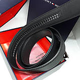 Чоловічий ремінь шкіряний чорний під штани джинси, фото 5