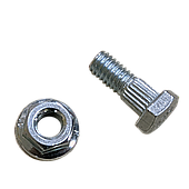 Болт з гайкою сегмента Шумахер 6х16 (John Deere) з шестигранною головкою оцинкований