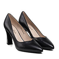 Туфли женские черные кожаные на каблуке Lady marcia 37 36, Закрытый