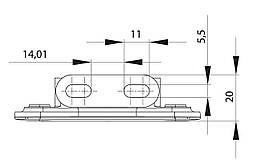 Ліхтар габаритний Fristom FT-015 C+K LED червоний на кронштейні з проводом, фото 5