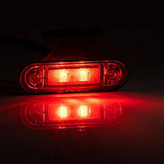 Ліхтар габаритний Fristom FT-015 C+K LED червоний на кронштейні з проводом, фото 3