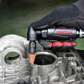 Зачисна машинка пневматична кутова 1/4", 6 мм 18000об/хв TOPTUL KASD0818, фото 3