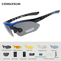 Тактические Очки "COMAXSUN" ( 5 сменных насадок) с поляризацией ( polarized ) с возможностью вставки диоптрии