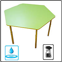 Стіл дитячий, 6-кутний. регульований 1-3 ростова група. Стіл для дитячого садка.