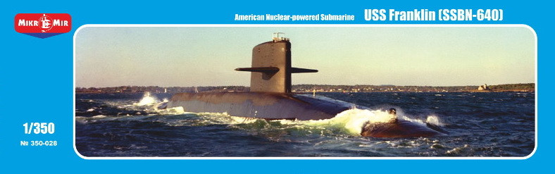 Пластикова модель 1/350 Micro Mir 350-028 американський пыдводний човен SSBN Franklin-class