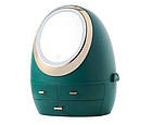 Органайзер для косметики з LED дзеркалом (Зелений) | Підставка для зберігання косметики, фото 2