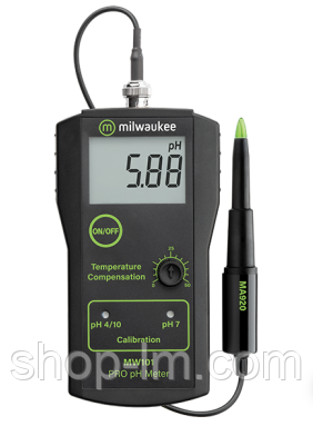 Професійний PH-метр Milwaukee MW101 - BEV (0.02 pH) (м'ясо, фрукти, овочі, сир, рідкі середовища),США