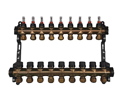 Колекторний вузол ORSO в зборі на 9 виходів Нержавійка SS304 Бронза