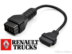 Перехідник з роз'єму OBD-II на 12 контактний роз'єм RENAULT