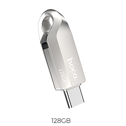 USB Флешка 2в1 128GB Type-C / USB 3.0 для телефону, комп'ютера HOCO Wise USB3.0 UD8 Сірий