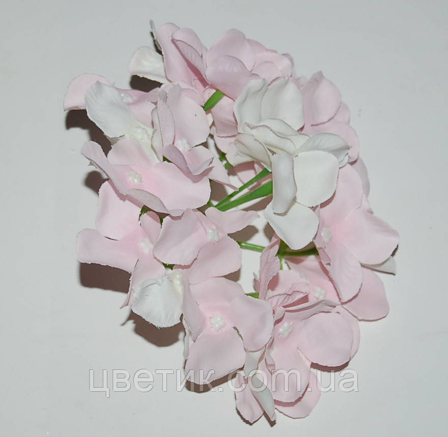 Гортензия розовая соцветие 21 цветок 17 см