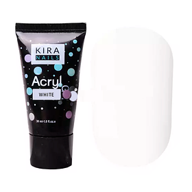 Kira Nails Acryl Gel - White, 30 г