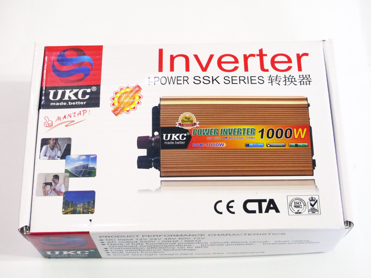 Преобразователь напряжения(инвертор) UKC 12-220V 1000W gold - фото 1 - id-p328627152