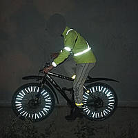 Светоотражающий жилет салатовый для велосипедиста бега бегуна