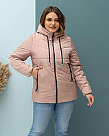 Куртка жіноча демісезонна 0103/світлий беж р.46