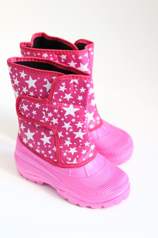 Детские зимние дутики Гармас звезда розовые - фото 2 - id-p1472467612