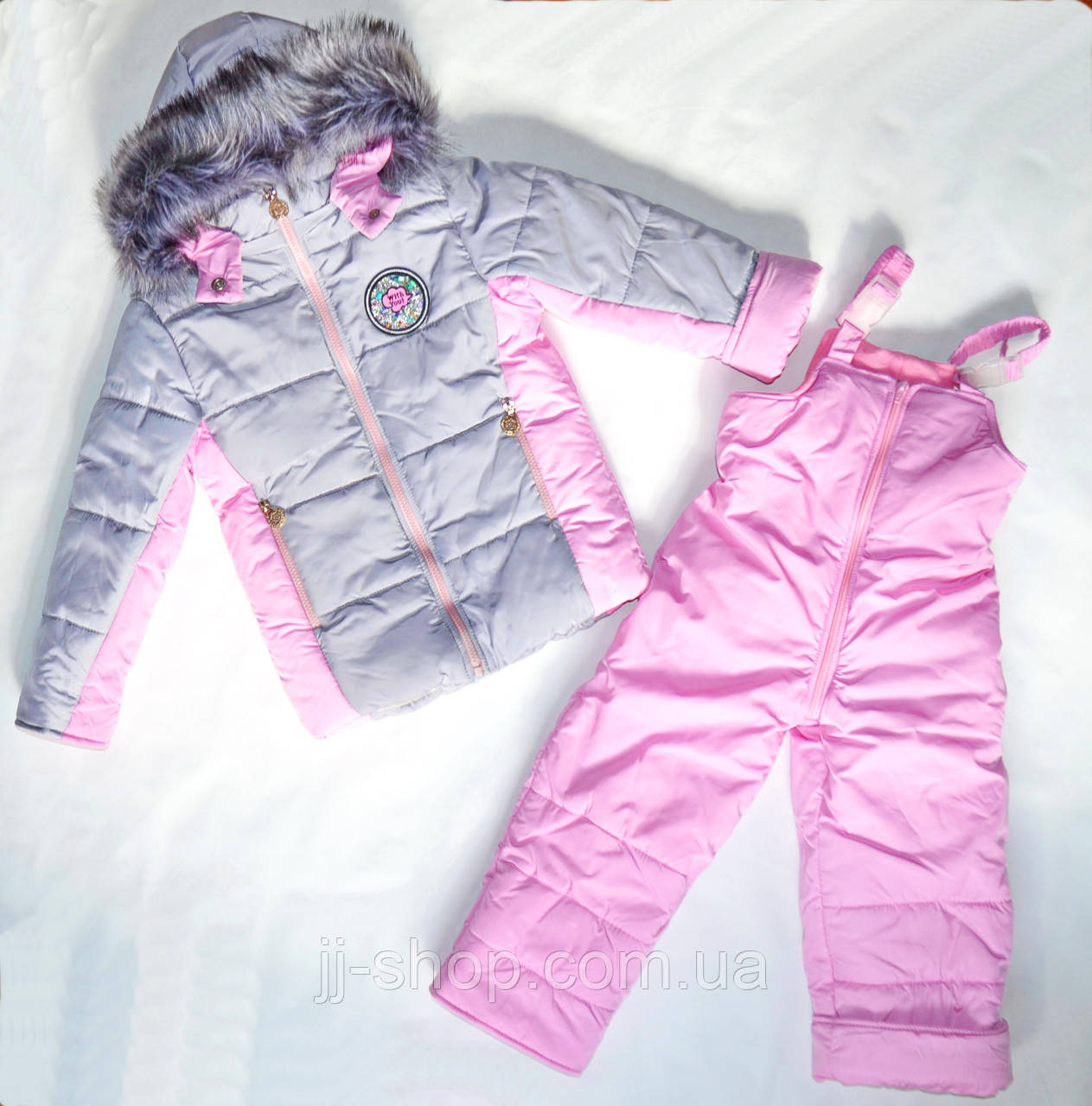 Дитячий зимовий комбінезон на дівчинку 2-5 років зимові костюми дитячі, фото 1