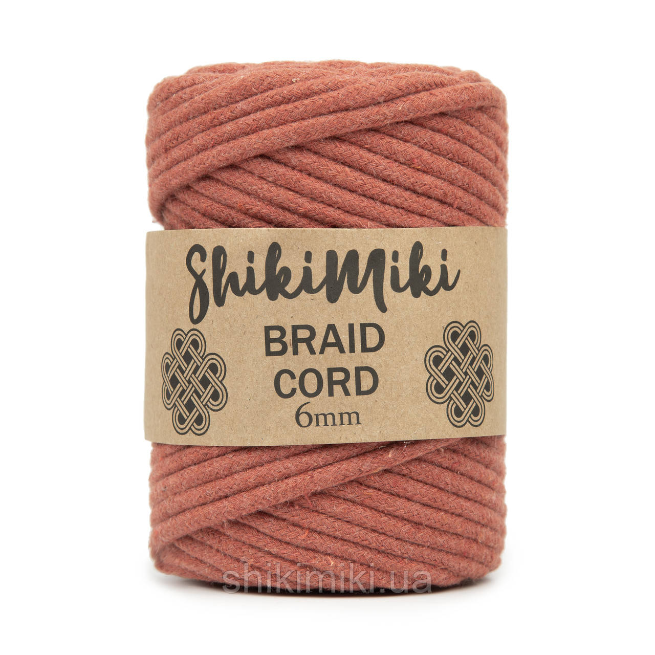 Трикотажний бавовняний шнур Shikimiki Braid Cord 6 мм, колір Теракотовий