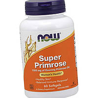 Масло вечерней примулы NOW Super Primrose 1300 mg of Evening Primrose Oil 60 гелевых капсул