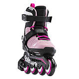 Розсувні ролики із захистом Rollerblade Microblade Combo G pink white 2021, фото 5