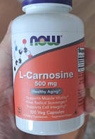 L-карнозин Now Foods L-Carnosine 500 mg 100 капсул