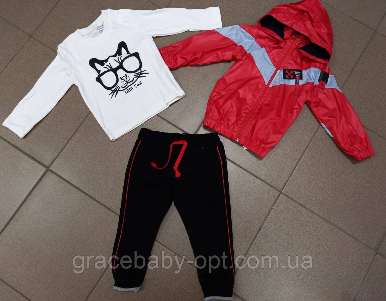 Спортивний костюм 3 в 1 для хлопчика,  18/24 рр,  № 1130, фото 1