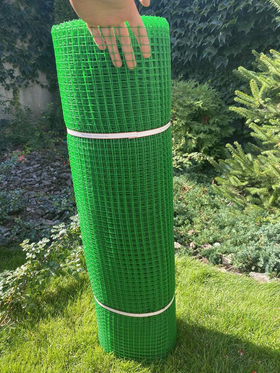 Сетка пластиковая 1 м садовая для забора на метраж - фото 4 - id-p1472503066