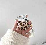 Чохол для навушників AirPods 1, 2 Leopard Luxury + брелок перлинний, фото 3