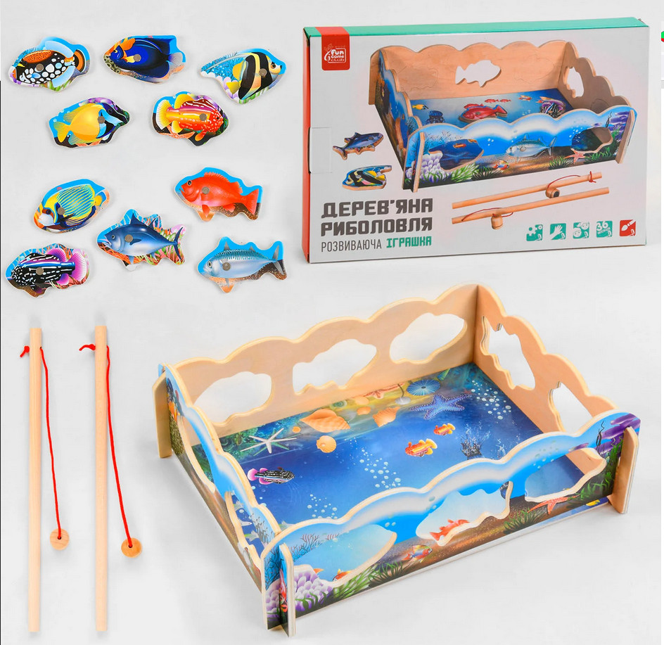 Магнітна дерев'яна рибалка Fun Game