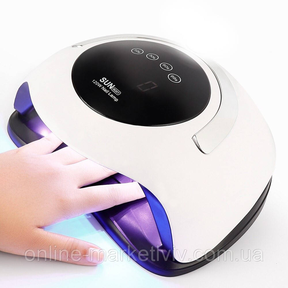 Лампа для манікюру SUN BQ-5T 120W, Біла / UV+LED Лампа для нігтів з ручкою