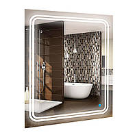 Настенное лед (led) зеркало для ванной с подсветкой и сенсорным выключателем