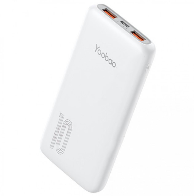 Зовнішній акумулятор (PowerBank) Yoobao D10 10000 mAh White