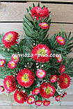 Штучні квіти — Помінний букет "Майор, ромашка", 60 см Червоний, фото 3