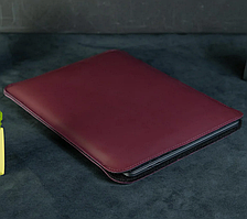 Чохол шкіряний для MacBook, повстяна підкладка, шкіра гранд, розмір (під ваш пристрій), колір бордо