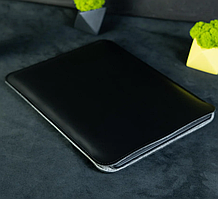 Чохол шкіряний для MacBook, повстяна підкладка, шкіра гранд, розмір (під ваш пристрій), колір чорний