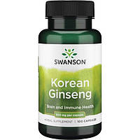 Корейська Женьшень, Swanson, Korean Ginseng 500 мг, 100 капсул