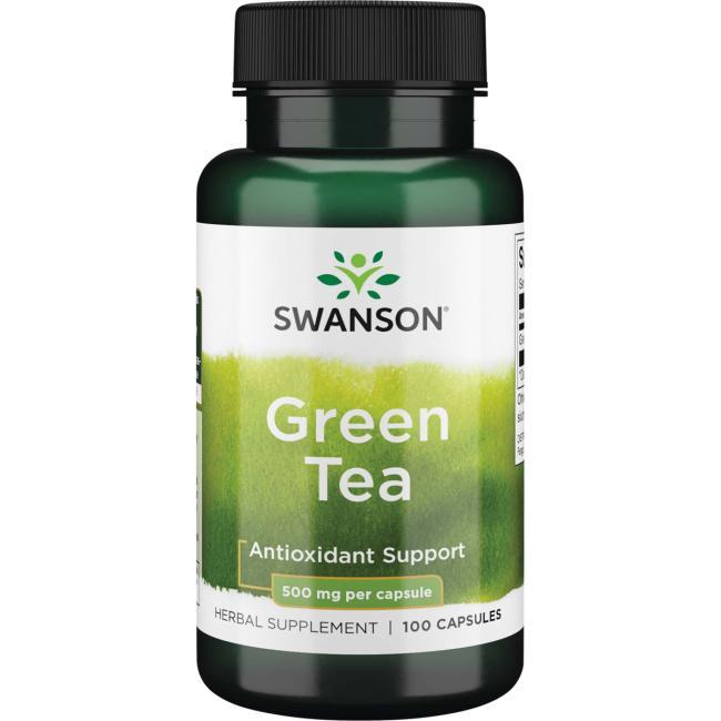 Зелений Чай, Swanson, Green Tea, 500 мг, 100 капсул