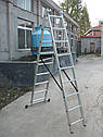 Драбина алюмінієва секційна 2 х 9 (4,25 м) DOZER універсальна, фото 2