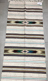 Доріжка шерстяна домоткана двостороння ручної роботи виткана шерстяними нитками на верстаті  198*69 см