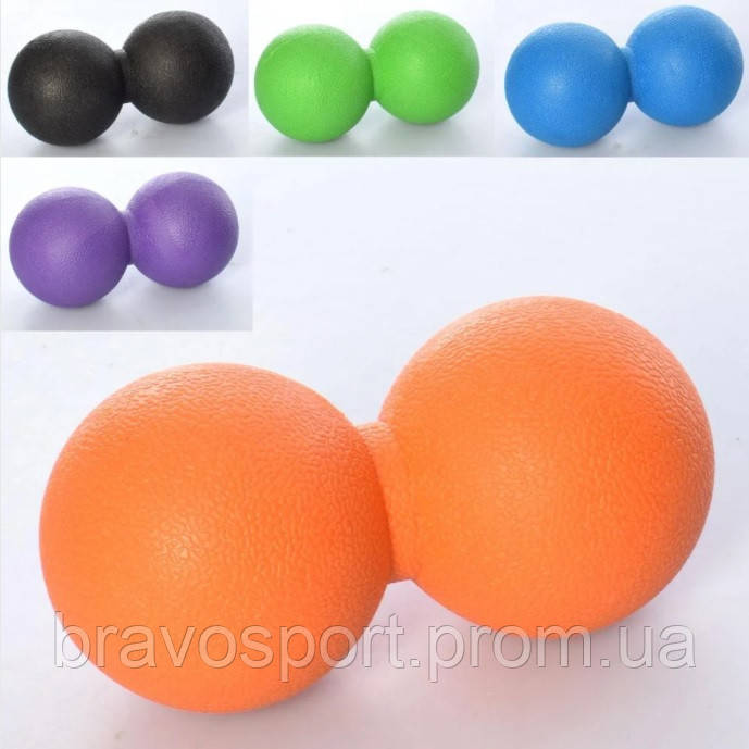 Массажер для спины DuoBall MASSAGE BALL MS 1060-2 Зеленый. - фото 1 - id-p1472599549