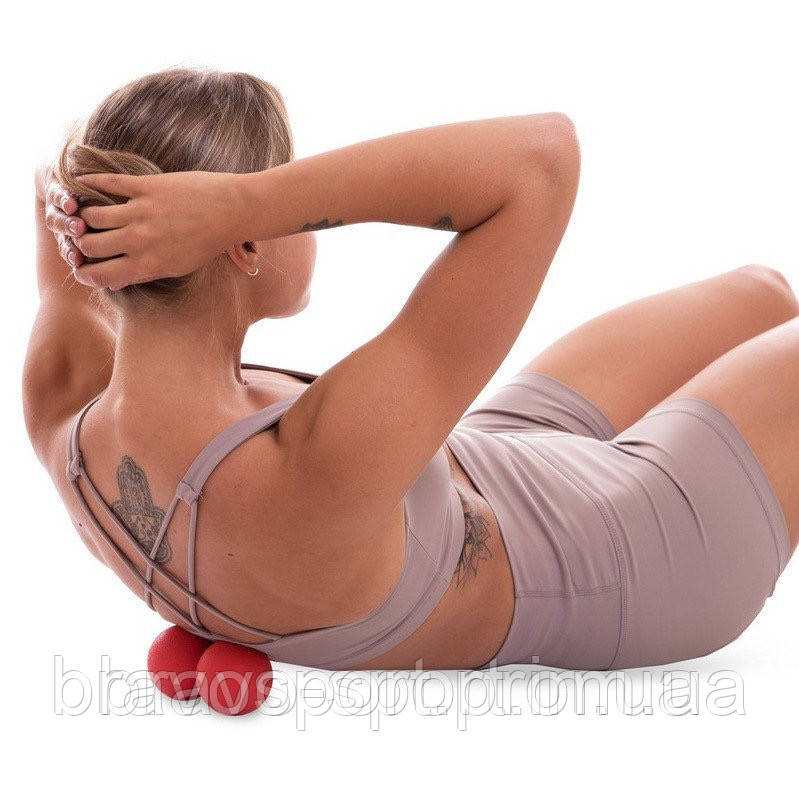 Массажер для спины DuoBall MASSAGE BALL MS 1060-2 Фиолетовый. - фото 4 - id-p1472600945