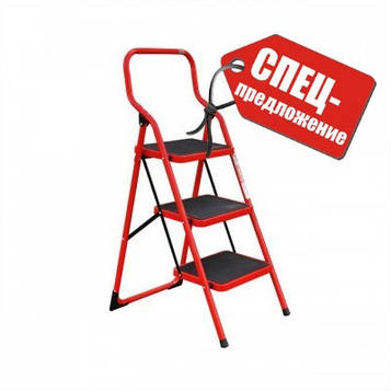 Стрем'янка сталева, 3 сходини, 380*260 мм, висота 1127 мм INTERTOOL LT-0033