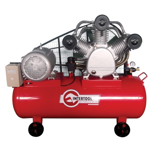 Компресор 300 л, 15 кВт, 380 В, 8 атм, 2000 л/хв. 3 циліндри INTERTOOL PT-0052, фото 1