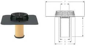 Ремонтна воронка SitaSani 110 Spezial DN110 з ПВХ фартухом, для під'єднання до труб DN125мм