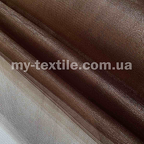 Тканина фатин м'який (Kristal Tul) Коричневий