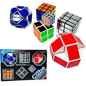 Набір кубиків рубика в коробці з 6 штук подарунковий незвичайний Кубик рубик головоломка іграшка 3х3 зі змійкою