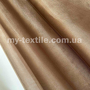 Тканина фатин м'який (Kristal Tul) Світло-коричневий