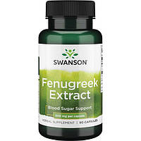 Экстракт пажитника, Swanson, Fenugreek Extract, 500 мг, 90 капсул