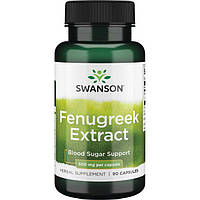 Екстракт пажитника, Fenugreek Extract, Swanson, 500 мг, 90 капсул